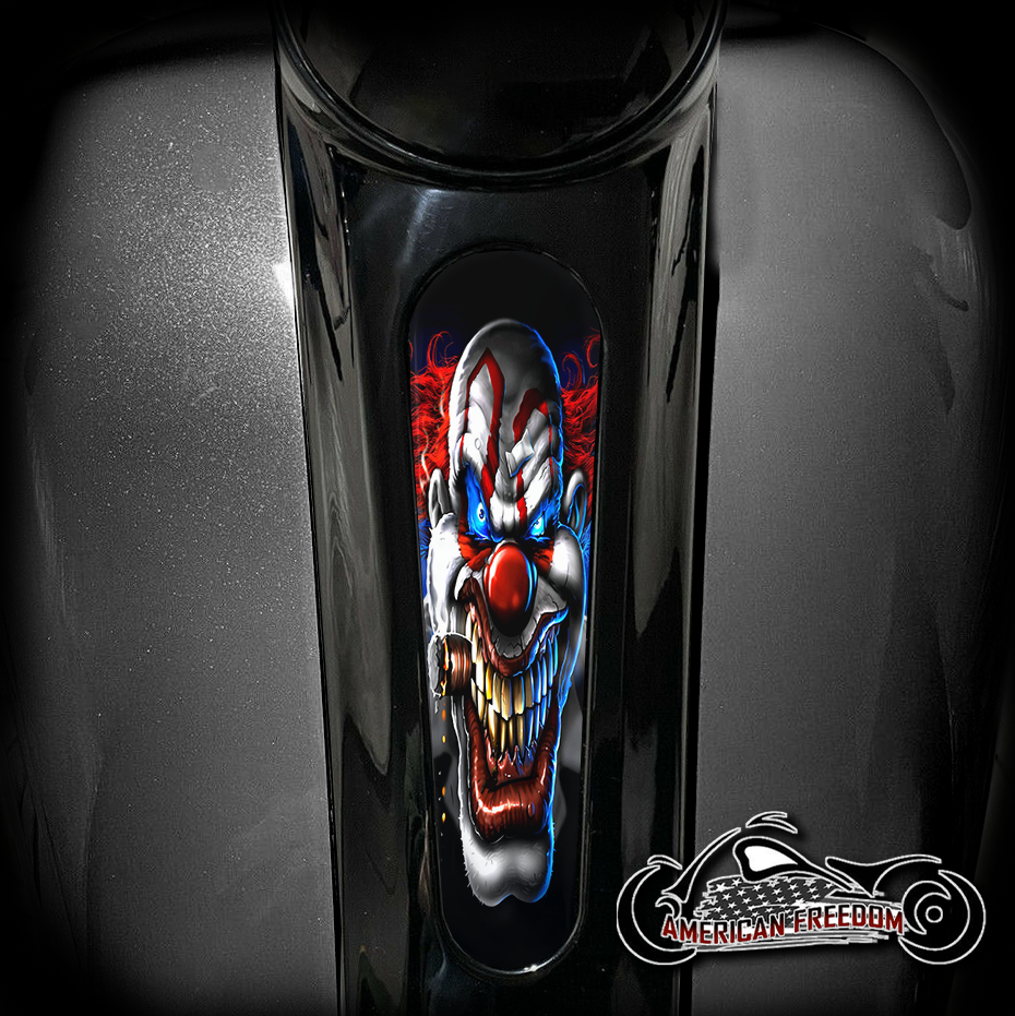 Harley 8 Inch Dash Insert - Evil Cigar Clown